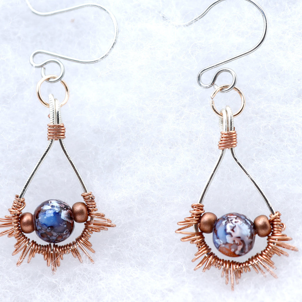 Earth & Wire Dangle Earrings