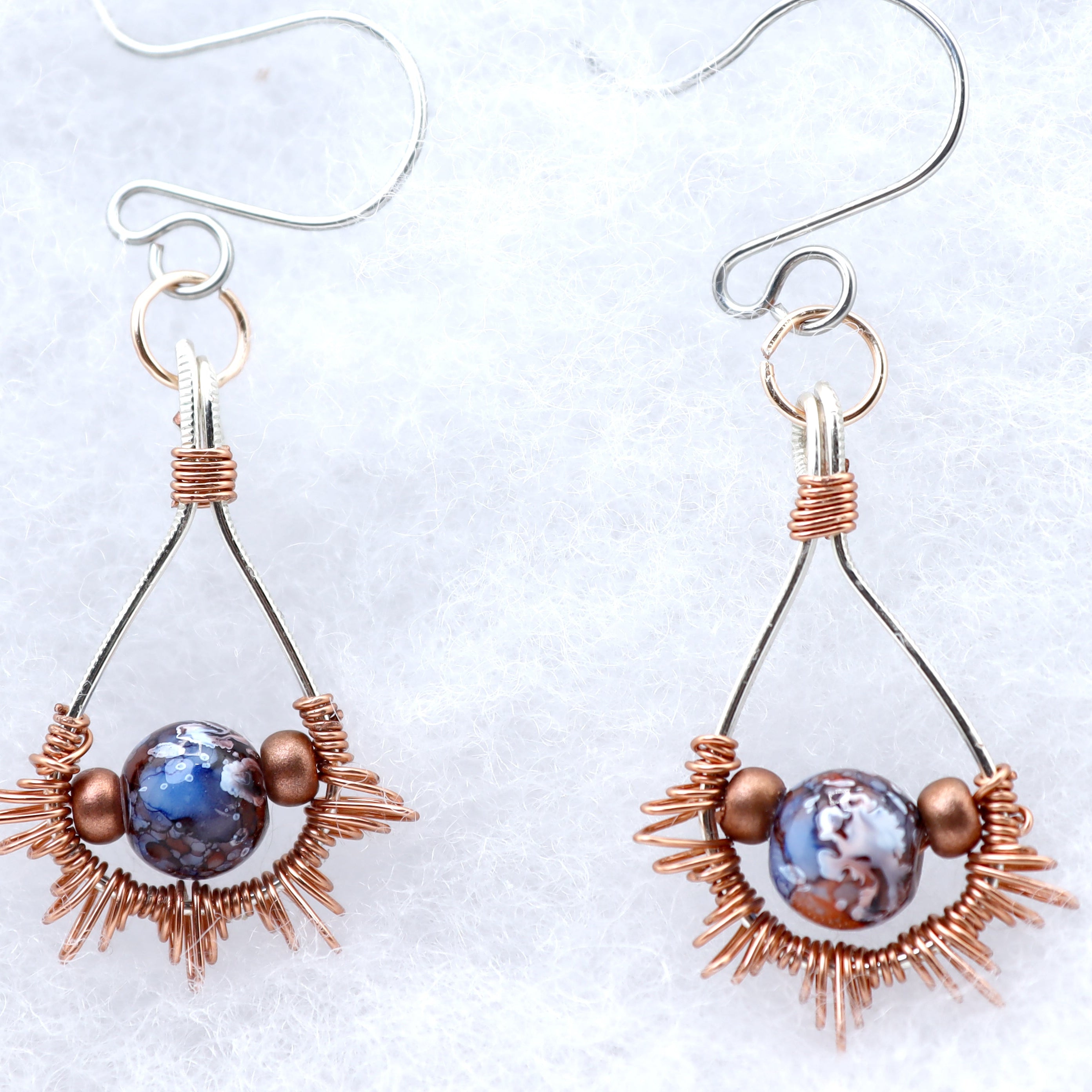 Earth & Wire Dangle Earrings