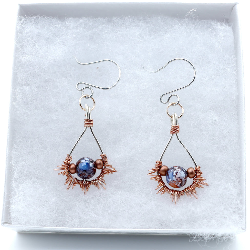 Earth & Wire Dangle Earrings