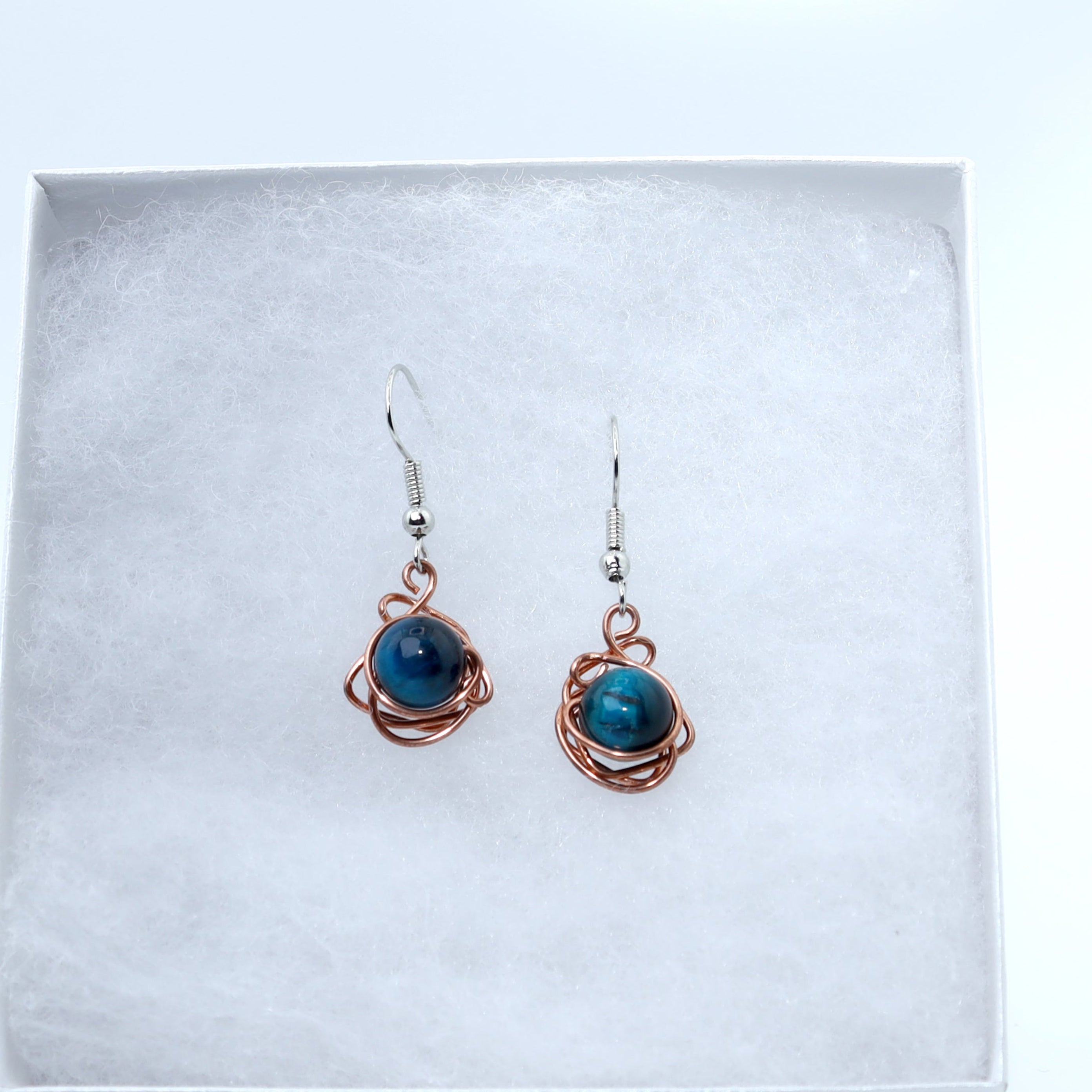 Deepwater Copper Swirl Earrings