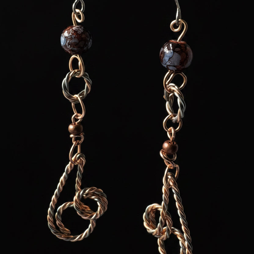 Ember Dusk Cascade Earrings