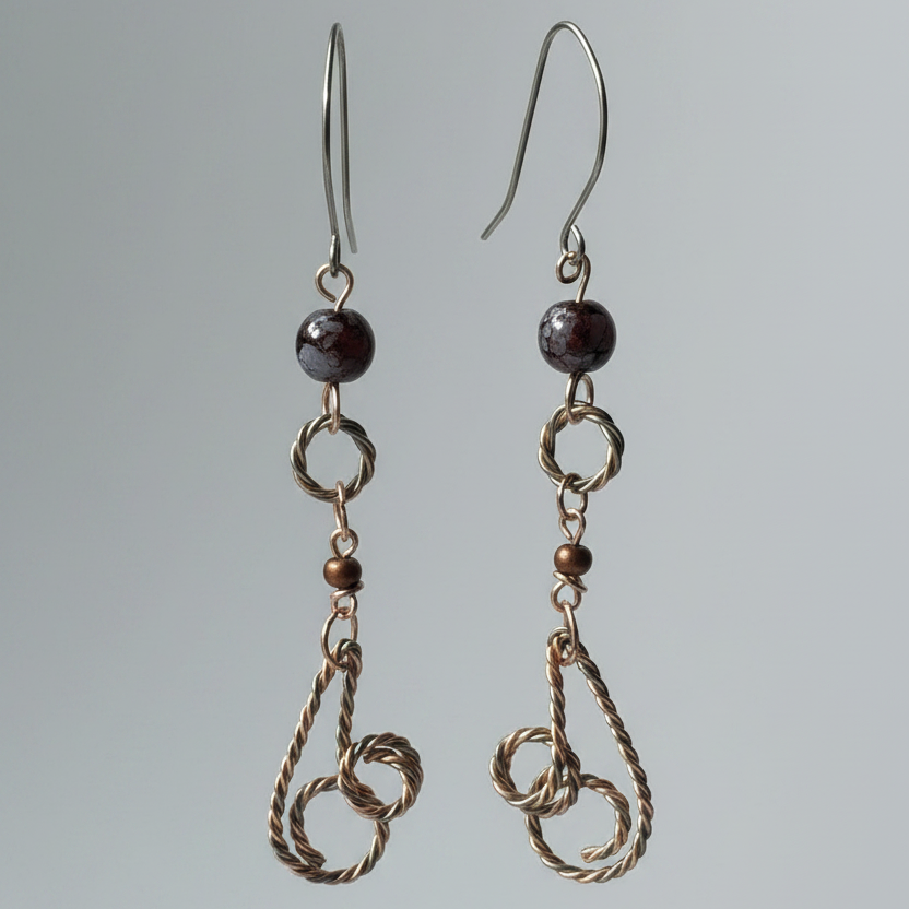 Ember Dusk Cascade Earrings