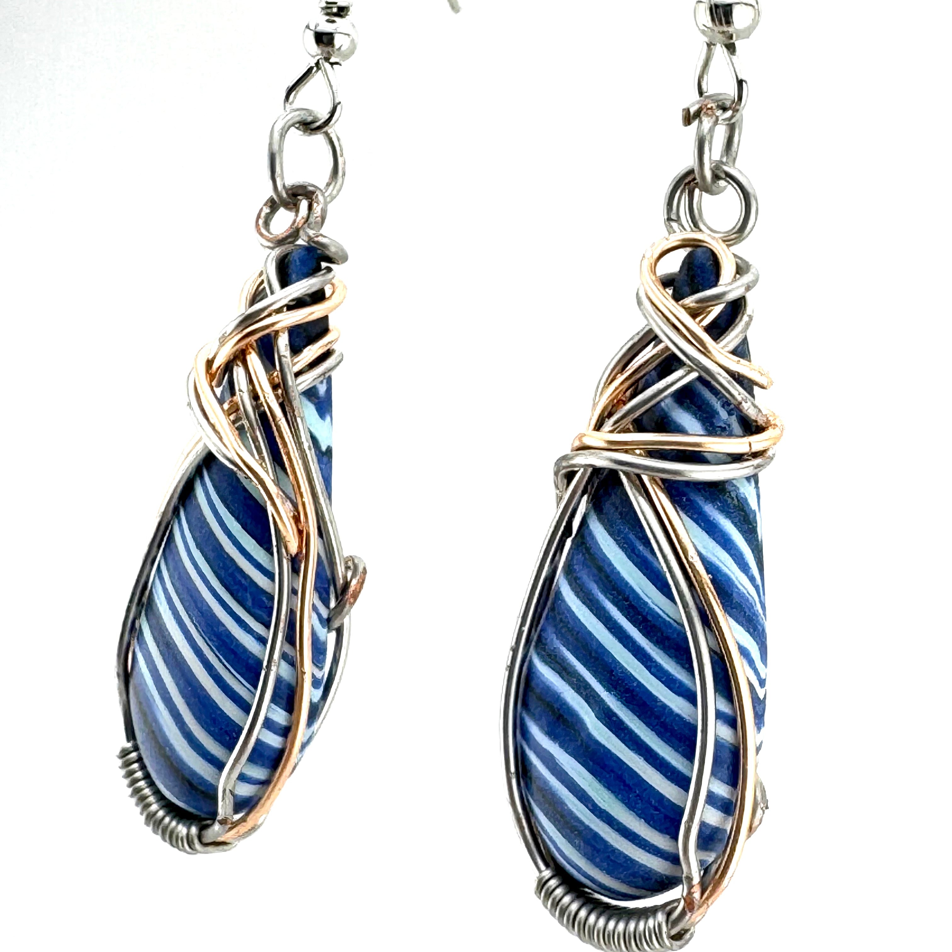 Sodalite Clay Teardrop Earrings