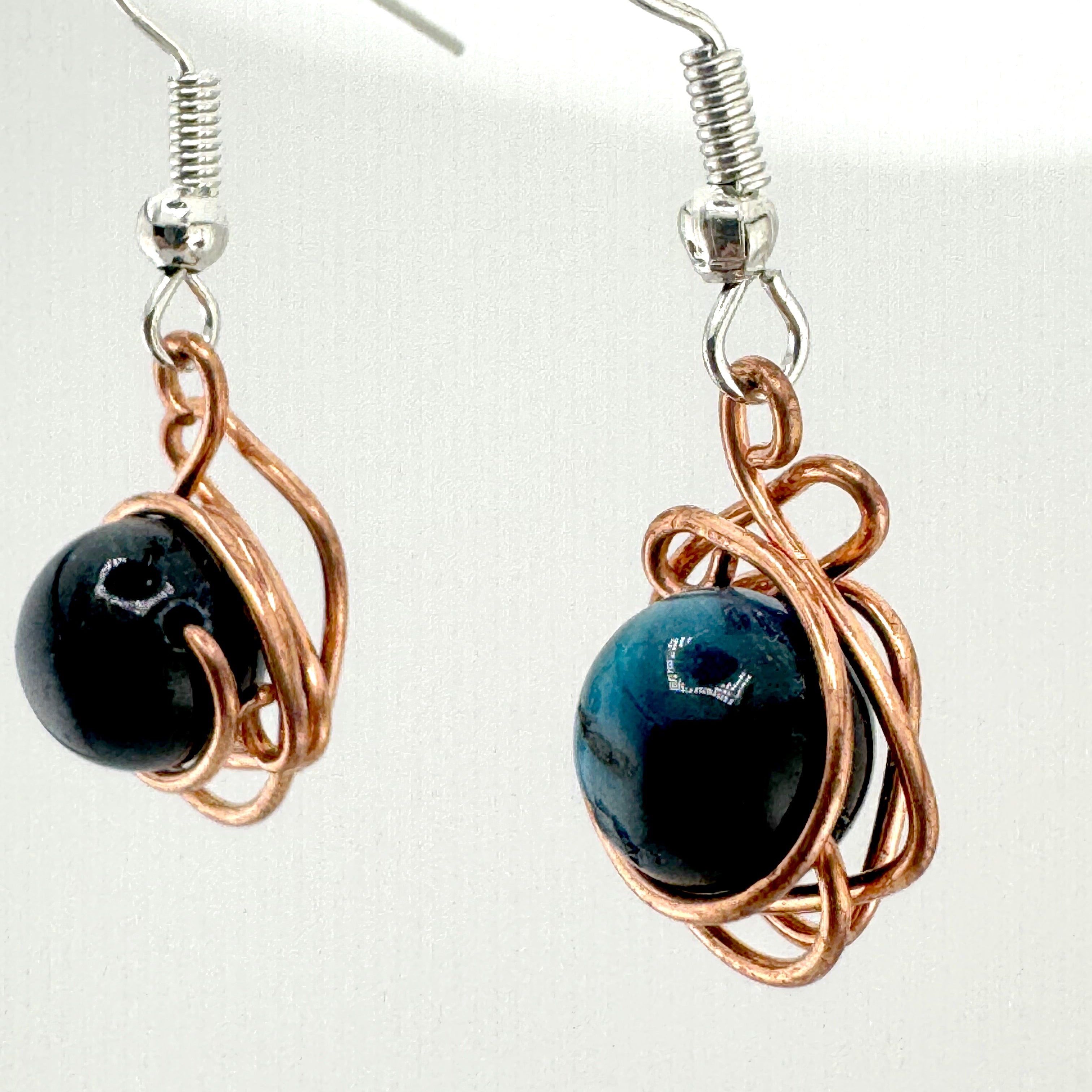 Deepwater Copper Swirl Earrings