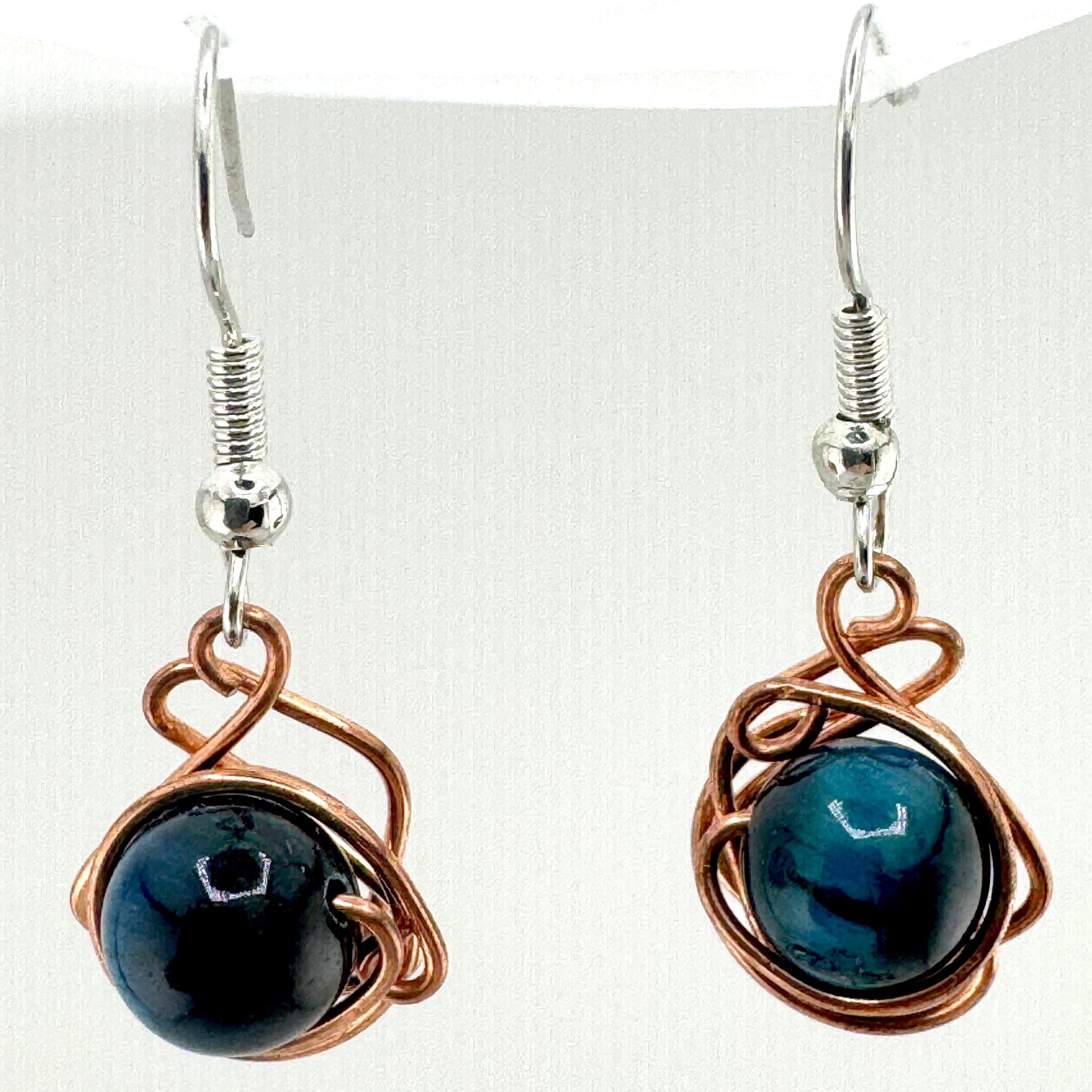 Deepwater Copper Swirl Earrings