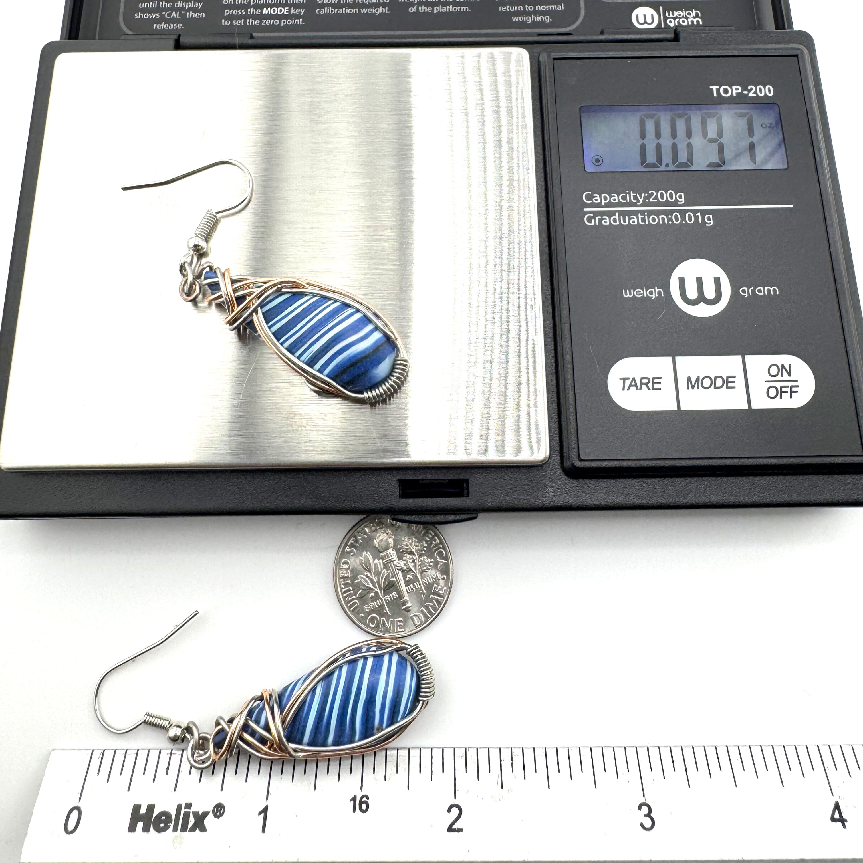 Sodalite Clay Teardrop Earrings