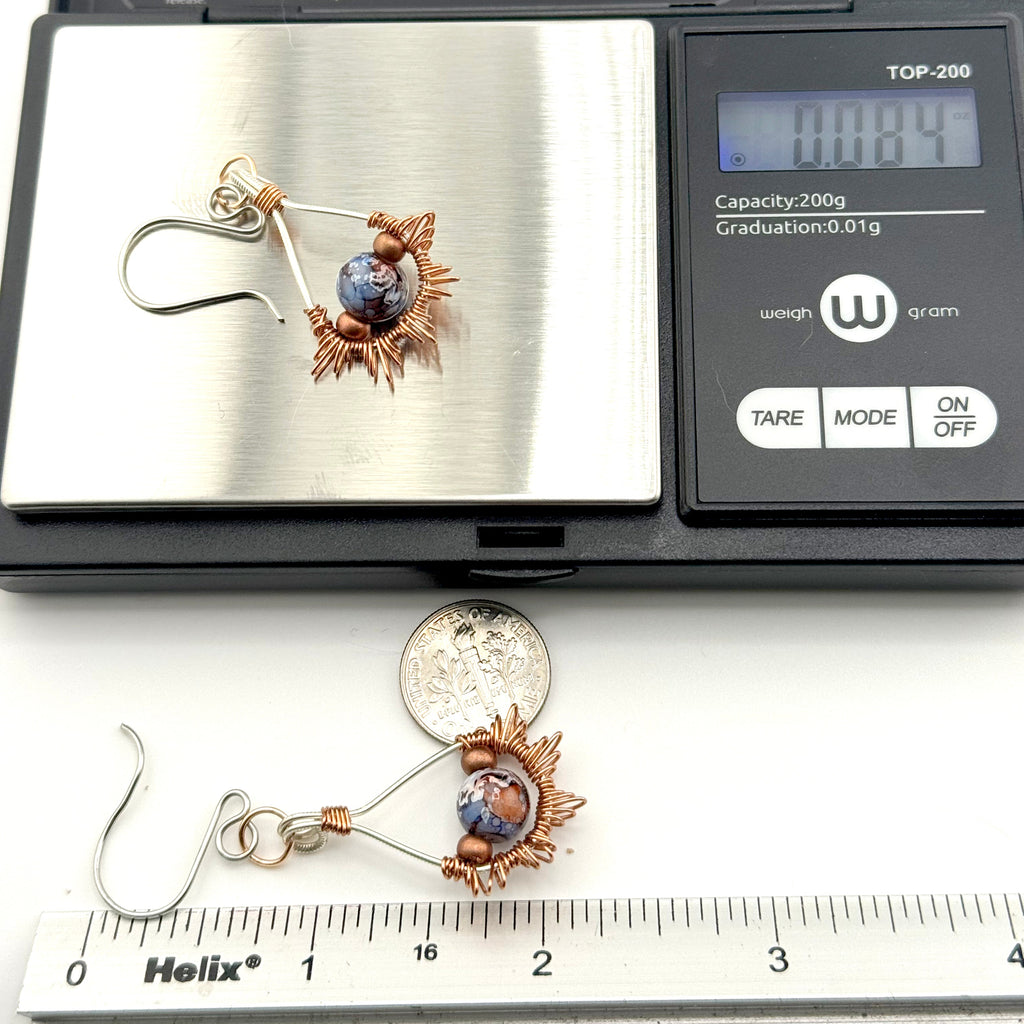 Earth & Wire Dangle Earrings