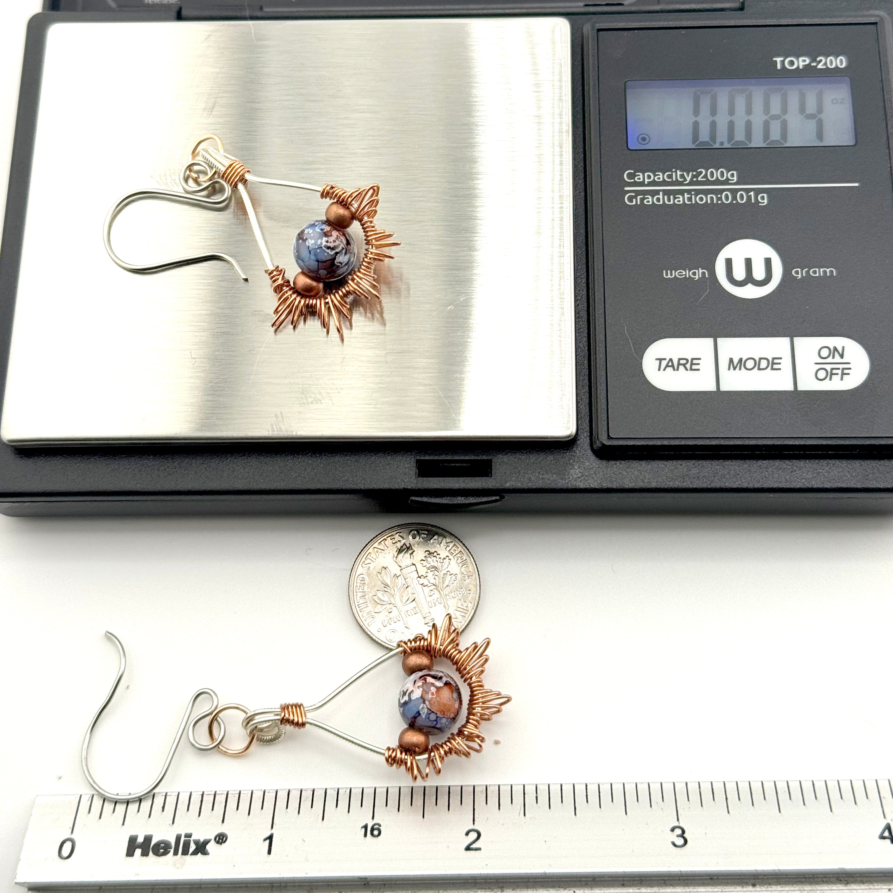 Earth & Wire Dangle Earrings